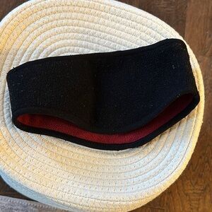 Black and Red Fleece Headband